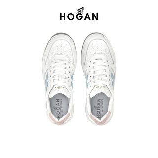 HOGAN【】鞋冬H630跑步运动鞋篮球厚底鞋休闲板鞋 白蓝标 41