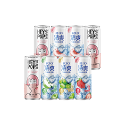 RIO 锐澳 预调鸡尾酒果酒清爽330ml*5罐+气泡水3罐果味5度精选