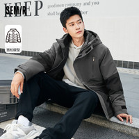 Semir 森马 加厚棉服男2022年冬季宽松外套户外机能冬装工装潮设计感