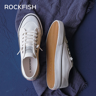 Rockfish帆布鞋女一脚蹬秋季女鞋2023新款运动休闲鞋透气板鞋秋冬