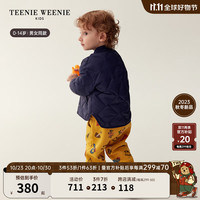 Teenie Weenie Kids小熊童装男女童宝宝菱格轻薄羽绒服 藏青色 90cm