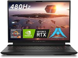 ALIENWARE 外星人 m18 AMD 游戏笔记本电脑 - 18 英寸  480Hz 3ms 显示屏,AMD 锐龙 9-7845HX,32GB DDR5+1TB 4080 GDDR6