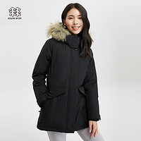 KOLON SPORT可隆夹克羽绒服户外防风防水中量鹅绒 黑色BK-女 2XL