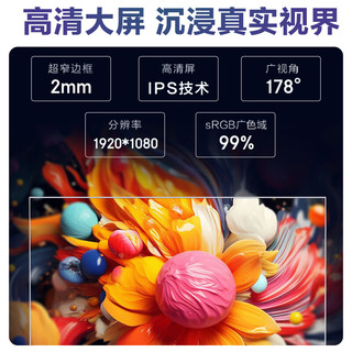 IPASON 攀升 暴风龙K2 23.8英寸办公商用家用台式一体机电脑白