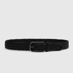 ecco爱步编织纹理腰带时尚休闲男士皮带9105888