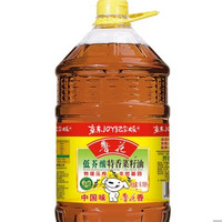 京东直播价：鲁花 食用油 低芥酸特香菜籽油 6.18L 物理压榨