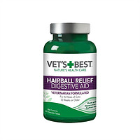 VET'S BEST 美国绿十字猫草片化毛膏调理肠胃猫咪专用排除去毛球60粒