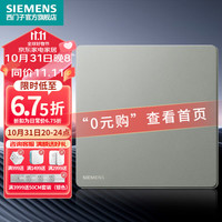 SIEMENS 西门子 86型墙壁开关插座面板 哑光 荟绎系列皓月灰色 一开单控开关