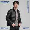 WASSUP UOSNE 羽绒服男短款防风冬季外套 黑色 M