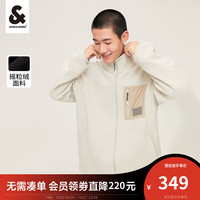 杰克·琼斯(JACK&JONES)秋季男装潮流宽松上衣字母口袋夹克外套摇粒绒套装长袖男士 晨雾灰-C63 165/88A/XS