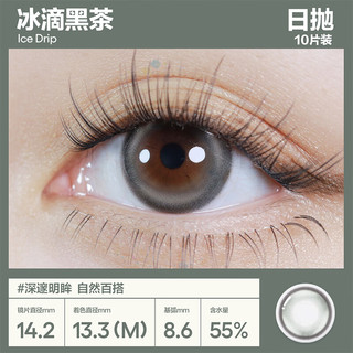 COFANCY 可糖 美瞳日抛高光Pro系列大小直径轻混血2片装 海岛来信（海岛蓝）750度