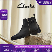 Clarks 其乐 女鞋秋冬经典时尚切尔西靴搭扣一脚蹬时装靴工装靴短靴