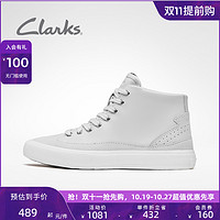 Clarks 其乐 女鞋春秋潮流时尚街头高帮鞋休闲百搭板鞋小白鞋短靴