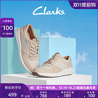 Clarks 其乐 女鞋春秋系带时尚坡跟舒适百搭休闲运动鞋