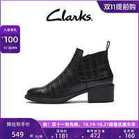 Clarks 其乐 女鞋冬季切尔西靴潮流时尚简约复古马丁靴短靴女