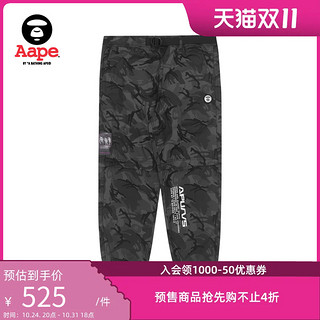 Aape 男装春夏猿颜徽章字母印花迷彩潮牌束脚长裤6722XAG