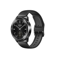 PLUS会员：Xiaomi 小米 Watch S3 蓝牙版 智能手表 47mm 黑色 氟橡胶表带