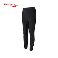 saucony 索康尼 男子运动紧身裤弹力耐磨透气跑步健身训练运动长裤黑L