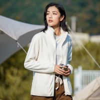 移动端：qhfr 蕉下柠檬 毛衫开衫加厚双面穿摇粒绒抓绒衣情侣款珊瑚绒外套加绒家居服 KY1008S象牙白-女 2XL