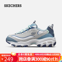 SKECHERS 斯凯奇 女鞋经典时尚简约熊猫鞋拼接厚底老爹鞋休闲运动鞋