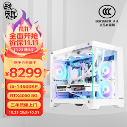 战旗 14代i5台式电脑(i5-14600KF 华硕RTX4060 8G 16G D5 1TB WiFi)