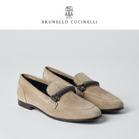 Brunello Cucinelli 女士通勤麂皮休闲乐福鞋单鞋