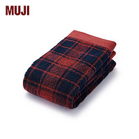 MUJI棉绒 柔软面巾 毛巾 JJAG8F2A 红色格纹 34*85cm