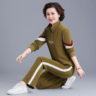 花花公子洋气拼色休闲运动服卫衣卫裤两件套装春秋季晨练跑步服女装上 QES-6613灰色【两件套】 L 105斤以内