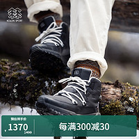 KOLON SPORT可隆户外女子WINTER BOOTS 运动保暖棉鞋露营休闲鞋 LKFB3WT008-BK 黑色 225