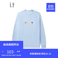 :CHOCOOLATE it 款多色圆领卫衣简约随性CLSWU09L BLX/蓝色 M