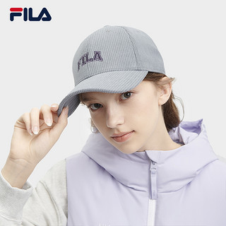 FILA 斐乐 官方情侣棒球帽2023冬新款灯芯绒休闲百搭鸭舌帽遮阳帽