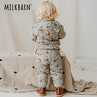 Milkbarn2023儿童轻薄连帽外套宝宝长袖羽绒服男女童冬季上衣