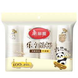 Maryya 美丽雅 一次性纸杯加厚 100只*190ml