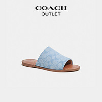 COACH 蔻驰 奥莱女士经典标志Chambray HAZEL凉鞋