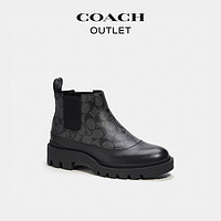 COACH 蔻驰 奥莱男士经典标志CITYSOLE切尔西靴