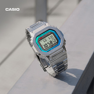 CASIO 卡西欧 全金属八王子小方块炫彩渐变手表 G-SHOCK