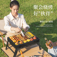 TANXIANZHE探险者 烧烤炉家用烧烤架户外便携式折叠炭烧烤炉子露营小型手提黑金刚