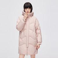 【好物】中长款连帽羽绒外套保暖抗寒羽绒服女