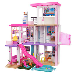 BARBIE 芭比泳装 芭比（Barbie）小公主城堡别墅儿童玩具女孩礼物换装娃娃房子-芭比新梦想豪宅GRG93