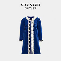 COACH 蔻驰 奥莱女士蕾丝边连衣裙