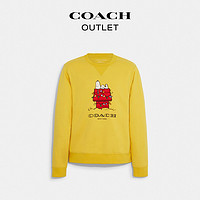 COACH 蔻驰 奥莱男士SNOOPY LIGHTS圆领卫衣外套