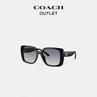 COACH 蔻驰 奥莱女士大尺寸方形框太阳眼镜