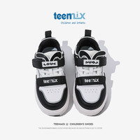 TEENMIX 天美意 童鞋儿童板鞋小童宝宝休闲鞋防滑儿童运动鞋子 黑色 30码
