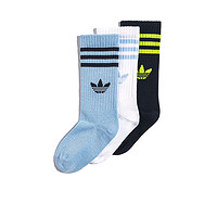 88VIP：adidas 阿迪达斯 三双装阿迪达斯三叶草儿童袜子新款男童女童中长筒运动袜II3362
