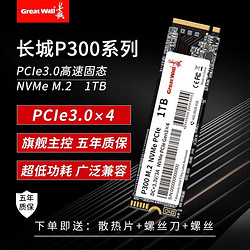 Great Wall 长城 P300 M.2固态硬盘 2TB笔记本电脑游戏SSD台式机PCIE3.0