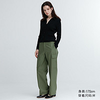 UNIQLO 优衣库 女装宽腿直筒工装裤（休闲裤百搭新品）461643