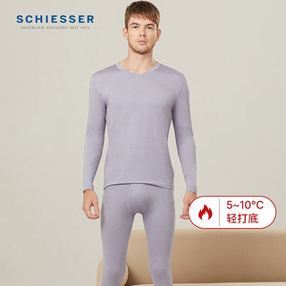 SCHIESSER 舒雅 CELWARM系列 男士秋衣秋裤套装 E5-19333W 灰紫 XL