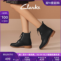 Clarks 其乐 女鞋皮靴女时尚马丁靴潮流切尔西靴