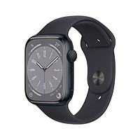Apple 苹果 Watch Series 8 智能手表GPS+蜂窝款45毫米铝金属 运动款 午夜色 原封 未激活 原装配件 苹果认证翻新