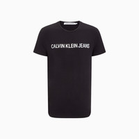 卡尔文·克莱恩 Calvin Klein CK Jeans夏季男士休闲通勤圆领简约印花LOGO透气短袖T恤J312160